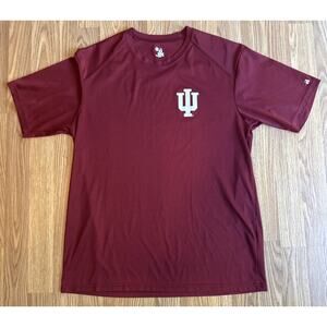 University of Indiana Hoosiers Bison Badger Sport Red Short Sleeve Shirt NCAA